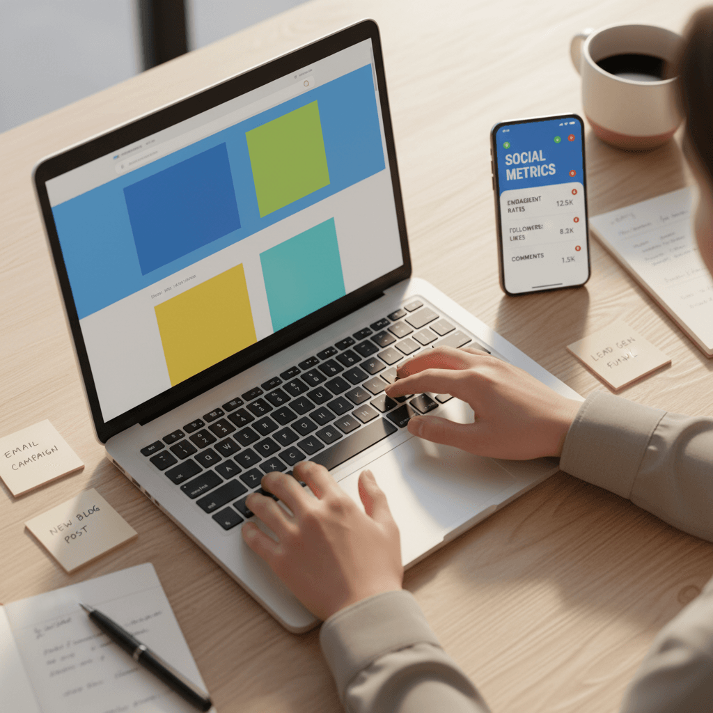 Social media content creation workspace